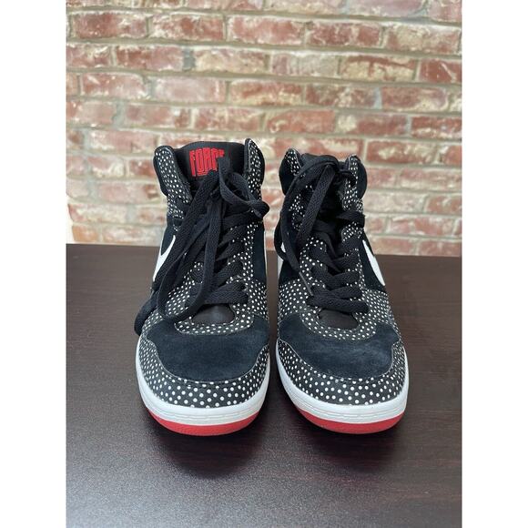 Nike Force Sky High “Polka Dot” Hidden Wedge Shoes Womens Sz 9.5 705148-001 RARE - Picture 9 of 9